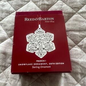 Reed & Barton Sterling Silver Snowflake Ornament